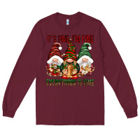 Burgundy It's fine i'm fine everything is fine Long Sleeve Tee - NancyCooperArtShop