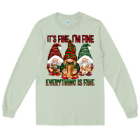 Matcha It's fine i'm fine everything is fine Long Sleeve Tee - NancyCooperArtShop