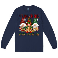 Navy It's fine i'm fine everything is fine Long Sleeve Tee - NancyCooperArtShop