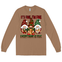 Toasted Coconut It's fine i'm fine everything is fine Long Sleeve Tee - NancyCooperArtShop