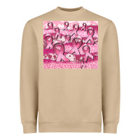 Mushroom ribbon  breast cancer Heavyweight Sweatshirt - CowGirlArtShop