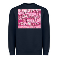 Navy ribbon  breast cancer Heavyweight Sweatshirt - CowGirlArtShop