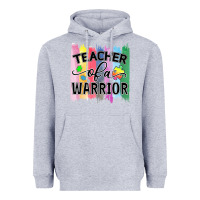 Heather Grey Teacher of a warrior Heavyweight Hoodie - CowhideDigitalArt