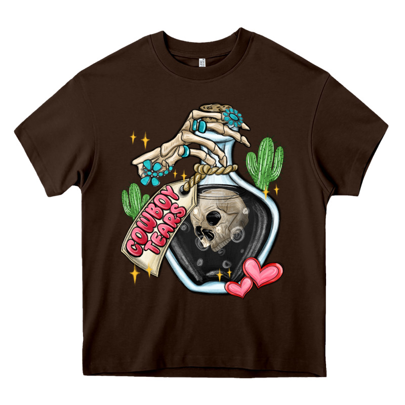 Cowboy Tears Heavy Core Tee by MaliasSmallBusiness | Teevron