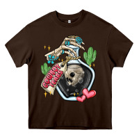 Chocolate Brown cowboy tears Heavy Core Tee - MaliasSmallBusiness