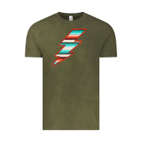Vintage Olive Teal and Orange Serape Lightning Vintage Tee - Bettercallsaul