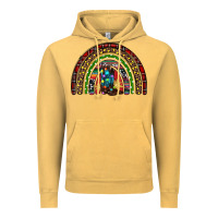 Vintage Mustard Christmas cowboy boots rainbow Vintage Hoodie - RanaPortraitStore
