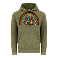 Vintage Olive Christmas cowboy boots rainbow Vintage Hoodie - RanaPortraitStore