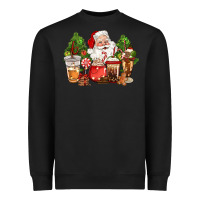Black christmas santa coffee cups Heavyweight Sweatshirt - CowGirlArtShop