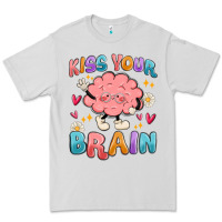 Dove Grey kiss your brain Premium Tee - MaliasSmallBusiness