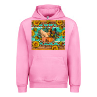 Fuchsia Pink Fall coop animals pumpkin Urban Hoodie - Artiststas