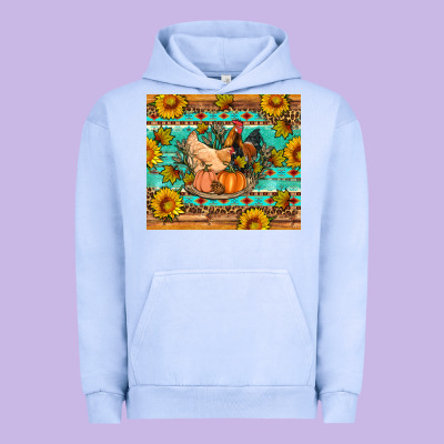 Fall Coop Animals Pumpkin Urban Hoodie Designed By Artiststas