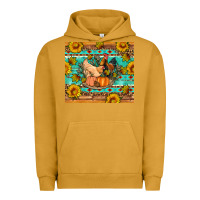 Pigment Peanut Butter Fall coop animals pumpkin Urban Hoodie - Artiststas