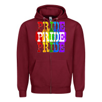 Burgundy Pride pride pride Zipper Hoodie - FaDigitalArtStudio
