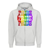 Dove Grey Pride pride pride Zipper Hoodie - FaDigitalArtStudio
