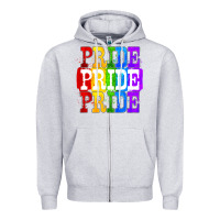 Heather Grey Pride pride pride Zipper Hoodie - FaDigitalArtStudio