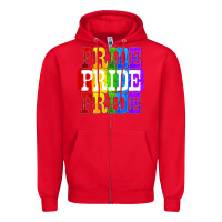 Red Pride pride pride Zipper Hoodie - FaDigitalArtStudio