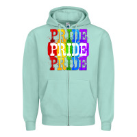 Seafoam Pride pride pride Zipper Hoodie - FaDigitalArtStudio