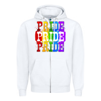 White Pride pride pride Zipper Hoodie - FaDigitalArtStudio
