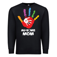 Black LIL Autism Mom Premium Sweatshirt - CowhideDigitalArt