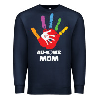 Navy LIL Autism Mom Premium Sweatshirt - CowhideDigitalArt