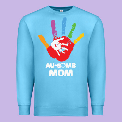 Lil Autism Mom Premium Sweatshirt Designed By Cowhidedigitalart