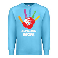 Ocean Blue LIL Autism Mom Premium Sweatshirt - CowhideDigitalArt