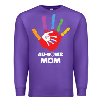 Purple LIL Autism Mom Premium Sweatshirt - CowhideDigitalArt