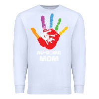 White LIL Autism Mom Premium Sweatshirt - CowhideDigitalArt