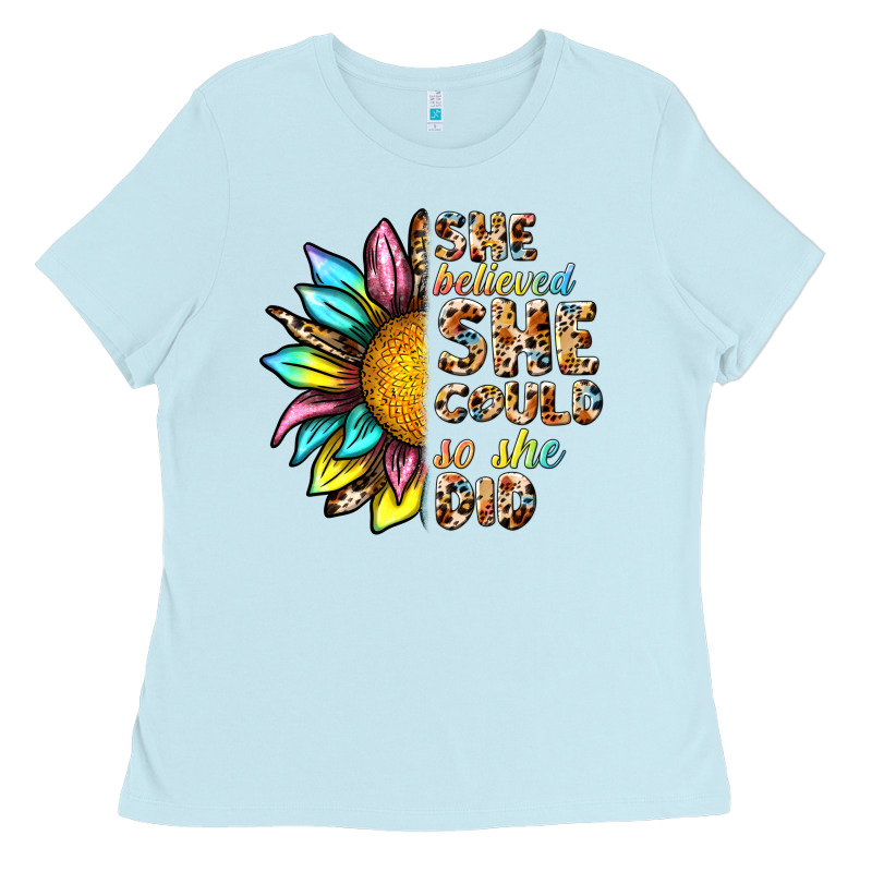 She Believed She Could So She Did Ladies Tee by NancyCooperArtShop | Teevron