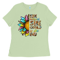 Matcha she believed she could so she did Ladies Tee - NancyCooperArtShop