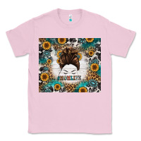 Bubblegum Pink mom life messy bun western Classic Tee - Jasminsmagicworld