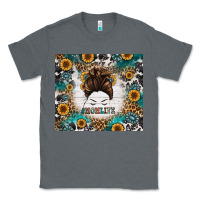 Charcoal Heather mom life messy bun western Classic Tee - Jasminsmagicworld
