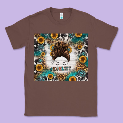 Mom Life Messy Bun Western Classic Tee Designed By Jasminsmagicworld