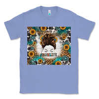 Colony Blue mom life messy bun western Classic Tee - Jasminsmagicworld