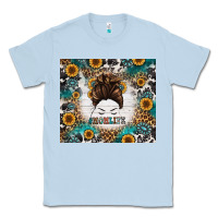 Dusty Blue mom life messy bun western Classic Tee - Jasminsmagicworld