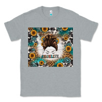 Heather Grey mom life messy bun western Classic Tee - Jasminsmagicworld