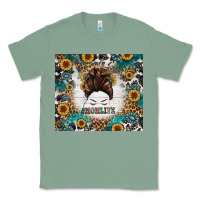 Sage mom life messy bun western Classic Tee - Jasminsmagicworld