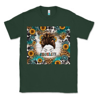 Sports Green mom life messy bun western Classic Tee - Jasminsmagicworld