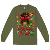 Army Green santas favorite cat mom Long Sleeve Tee - texasbilliewilder