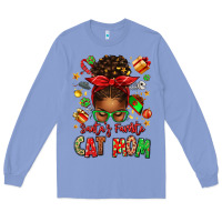 Colony Blue santas favorite cat mom Long Sleeve Tee - texasbilliewilder