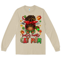 Mushroom santas favorite cat mom Long Sleeve Tee - texasbilliewilder