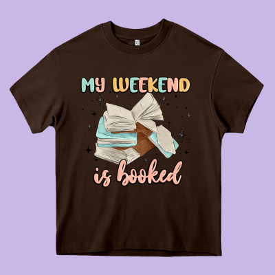 My Weekend Is Booked Heavy Core Tee Designed By Maliassmallbusiness