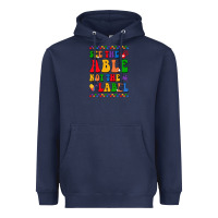 Navy see the able not the label Heavyweight Hoodie - CowhideDigitalArt