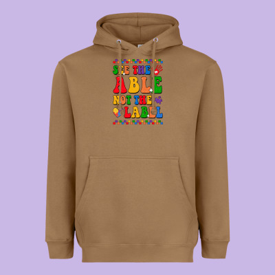 See The Able Not The Label Heavyweight Hoodie Designed By Cowhidedigitalart