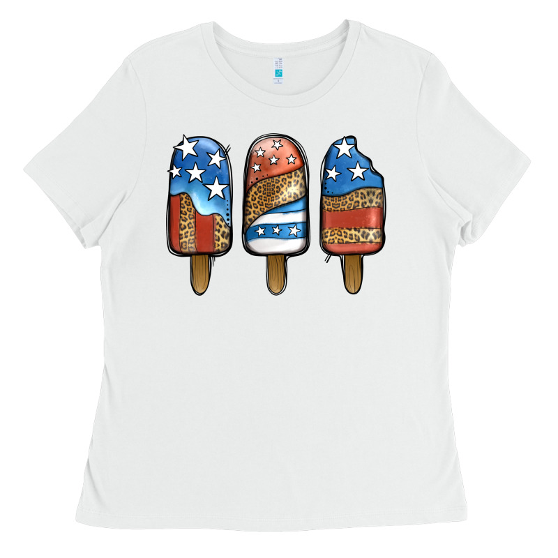 Patriotic Leopard Popsicles Ladies Tee by Jasminsmagicworld | Teevron