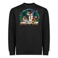 Black christmas vibes Heavyweight Sweatshirt - CowGirlArtShop