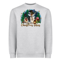 Heather Grey christmas vibes Heavyweight Sweatshirt - CowGirlArtShop