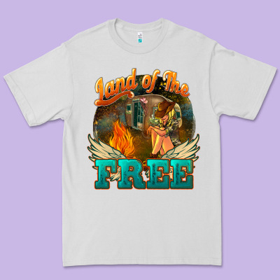 Land Of The Free Premium Tee Designed By Nancycooperartshop