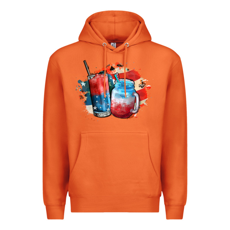 Red White And Blue Slushy Cocktail Premium Hoodie by FaDigitalArtStudio | Teevron